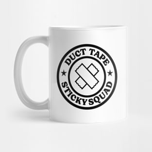 Duct Tape: Sticky Squad (Funny Logo Design) Mug